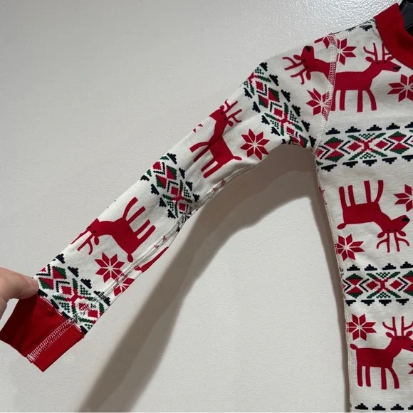 Hanna Andersson Kids 100% Cotton Dear Deer Holiday Long John Pajama 5 Christma - Picture 6 of 10